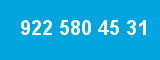 922 580 45 31 922 580 45 31